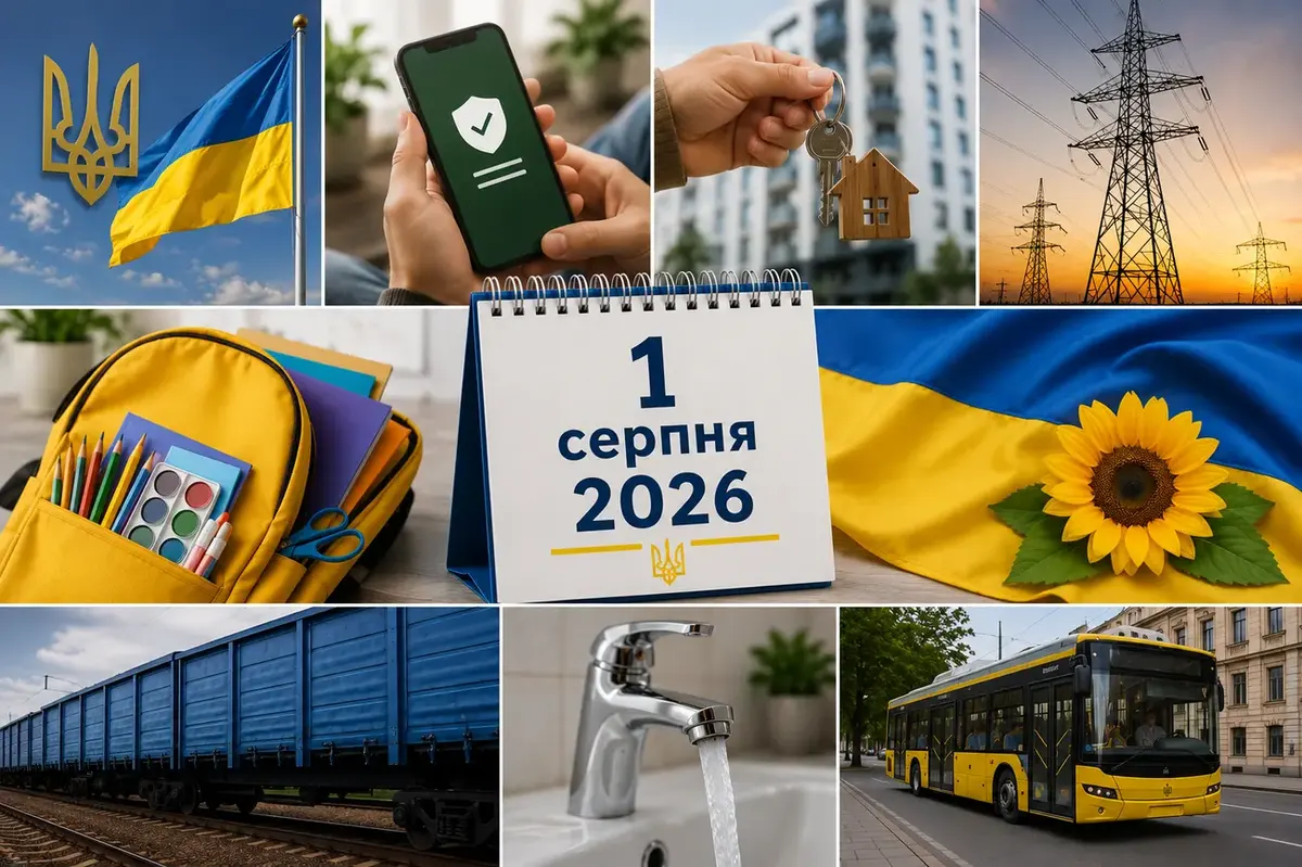 Серпень-2026: бронювання, виплати до Дня Незалежності, тарифи — головні зміни