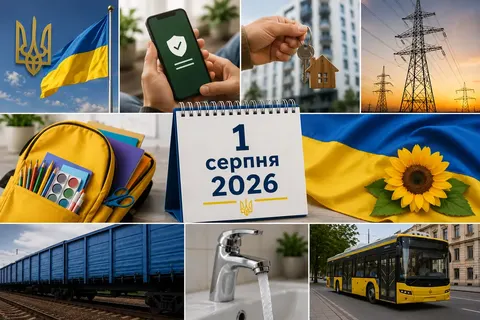 Серпень-2026: бронювання, виплати до Дня Незалежності, тарифи — головні зміни