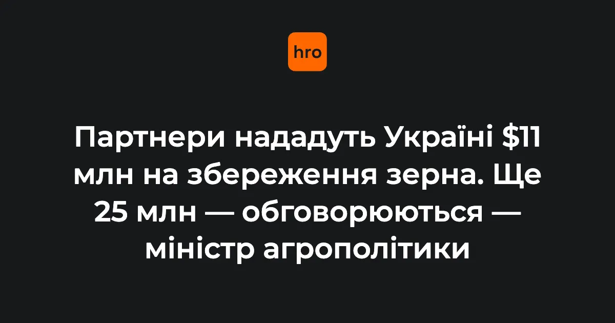 Зерно в рукавах: партнери дадуть $11 млн на зберігання врожаю