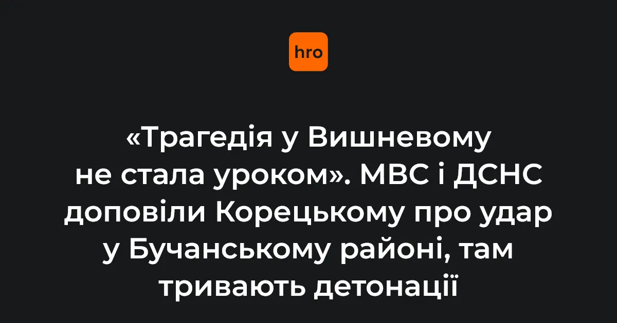 Корецький про вибухи на Київщині: трагедія у Вишневому не стала уроком
