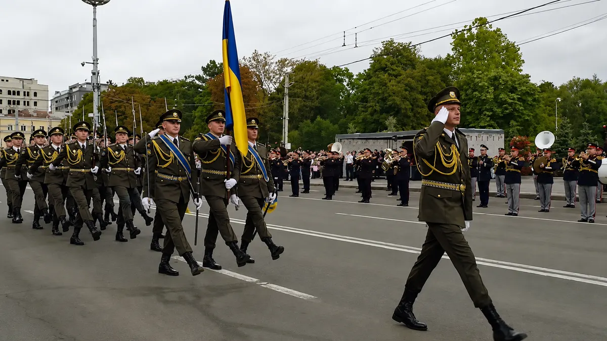 Українські військові пройшлися на параді до 35-річчя незалежної Молдови